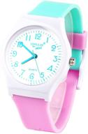 🕒 ruiwatchworld colorful time wrist watch for boys and girls, teenagers and students with soft silicone band logo