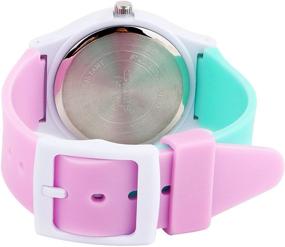 img 1 attached to 🕒 RUIWATCHWORLD Colorful Time Wrist Watch for Boys and Girls, Teenagers and Students with Soft Silicone Band