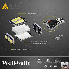 img 1 attached to 🔆 Alla Lighting 912 921 LED Reverse Lights Bulbs: Brilliantly Bright 6000K Xenon White CANBUS T10 T15 906 W16W 921K 922 Back-up, Cargo Lights Replacement - Superior with 4014 30-SMD Technology