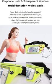 img 2 attached to 🏃 DALIGO Slim Transparent Window Ultra Light Running Belt for Phone Hold Fanny Pack - A Perfect Workout Waist Bag for iPhone X XR 8 7 and Galaxy 10s 9 8, Ideal Travel Belt for Men and Women, Securely Carry Money and Passport