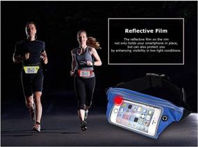 img 1 attached to 🏃 DALIGO Slim Transparent Window Ultra Light Running Belt for Phone Hold Fanny Pack - A Perfect Workout Waist Bag for iPhone X XR 8 7 and Galaxy 10s 9 8, Ideal Travel Belt for Men and Women, Securely Carry Money and Passport