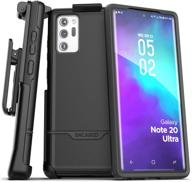 encased galaxy note 20 ultra belt clip protective holster case 📱 (2020 rebel armor) - full body protection for samsung note 20 ultra (black) logo