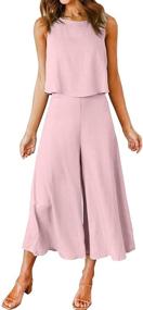 img 4 attached to 👗 ROYLAMP Womens Outfits Cropped Jumpsuits: Trendy Women's Clothing in Jumpsuits, Rompers & Overalls