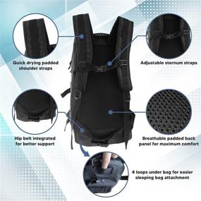 img 2 attached to 🎒 30л Тройка Водонепроницаемый Сухой Рюкзак - Унисекс Плавающий Сухой Рюкзак для Путешествий, Каяка, Пляжа, Кемпинга, Походов, Лыж, Катания на лодке - Идеально подходит для мужчин и женщин.