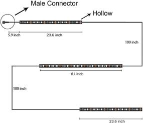 img 1 attached to 💡 Enhanced Connector Car Underglow Lights by KORJO – High-quality Strip Light for Added Illumination