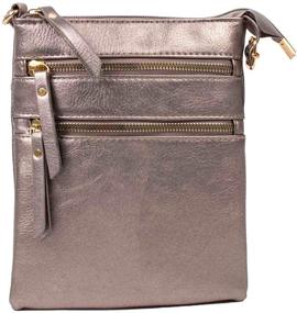 img 4 attached to Casual Functional Pocket Double Crossbody Women's Handbags & Wallets for Crossbody Bags