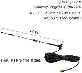 img 2 attached to 📡 SMA Antenna 12dBi 4G Antenna: Wide Band 3G 4G LTE GSM, 700MHz-2700MHz, Magnet Mount by Woostars