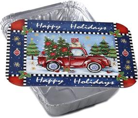 img 2 attached to Premium Set of 24 Aluminum Food 🎁 Containers - Ideal for Christmas, Winter, and Holiday Events