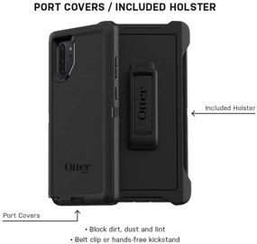 img 3 attached to 📱 Black OtterBox Defender Series SCREENLESS Edition Case for Galaxy Note10+: Enhance Your Smartphone Protection