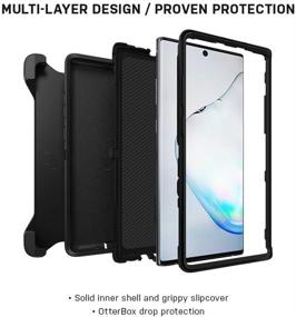 img 1 attached to 📱 Black OtterBox Defender Series SCREENLESS Edition Case for Galaxy Note10+: Enhance Your Smartphone Protection