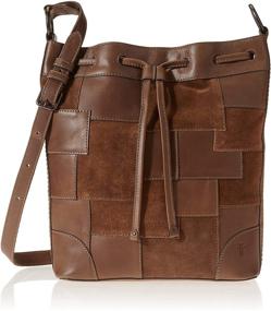 img 4 attached to Frye Melissa Patchwork Drawstring Brown Women's Handbags & Wallets