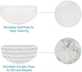 img 3 attached to 🧽 Bissell Powerfresh Steam Mop Pads Replacement - 4 Pack, Model 5938 19402 19404 19408 19409 1940A 1940F 1940Q 1940T 1940W, Microfiber, Washable & Reusable