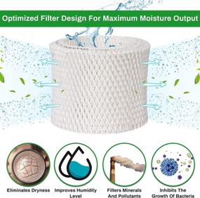 img 2 attached to 🔌 4-Pack Future Way WF2 Humidifier Filters Compatible with Vicks V3700, V3100, V3900 Humidifiers