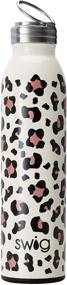 img 4 attached to 🍶 Swig Life 20oz Triple Insulated Stainless Steel Water Bottle with Ring Flip Handle, Dishwasher Safe, Double Wall, & Vacuum Sealed Reusable Water Tumbler - Available in Multiple Patterns