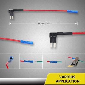 img 1 attached to 🚗 Recoil 10 Пакет 12V Автомобильный Адаптер Подключения К Питанию с Предохранителями 10A и 20A: Удобное Решение с Предохранителями Лезвийного Типа/Micro 2 Fuse.