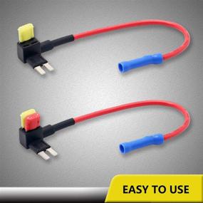 img 3 attached to 🚗 Recoil 10 Пакет 12V Автомобильный Адаптер Подключения К Питанию с Предохранителями 10A и 20A: Удобное Решение с Предохранителями Лезвийного Типа/Micro 2 Fuse.