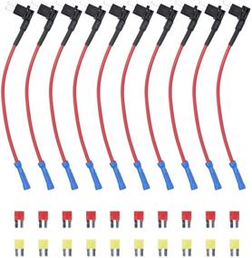 img 4 attached to 🚗 Recoil 10 Пакет 12V Автомобильный Адаптер Подключения К Питанию с Предохранителями 10A и 20A: Удобное Решение с Предохранителями Лезвийного Типа/Micro 2 Fuse.