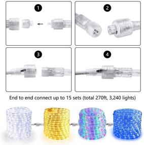 img 3 attached to Brizled 18ft 216 LED Rope Lights: Daylight White 🔆 Flexible Tube Lights for Indoor/Outdoor Décor - ETL Listed & Connectable