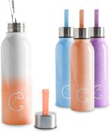 🌈 root7 chameleon color changing bottle - vibrant 21oz - purple, blue and peach surprise логотип