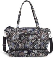 vera bradley deluxe travel blooms recycled women's handbags & wallets logo