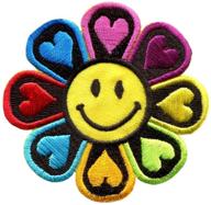 flower smiley applique handmade shipping logo