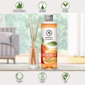 img 3 attached to 🍊 Premium Orange Reed Diffuser Refill - All-Natural Essential Orange Oil - Aromatherapy Blend - 6.8 oz Room Fragrance Diffuser - Ideal for Home, Kitchen, Office, Restaurant & Boutique