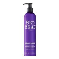 dumb blonde purple toning shampoo by tigi bed head: powerful 13.5 ounce formula logo