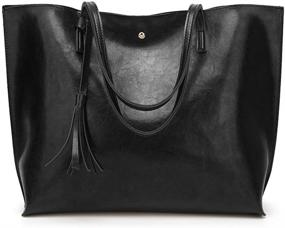 img 4 attached to 👜 Плечевая сумка из искусственной кожи Forestfish для женщин - стильная сумка-сатчел для работы и путешествий.