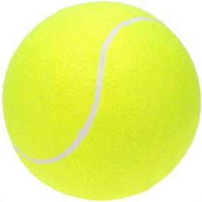 img 4 attached to 🎾 Lixada 9.5" Oversize Giant Tennis Ball: Fun for Children, Adults, and Pets (Shipped Deflated)