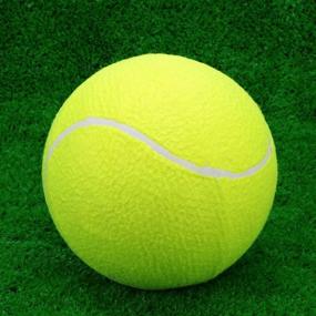 img 2 attached to 🎾 Lixada 9.5" Oversize Giant Tennis Ball: Fun for Children, Adults, and Pets (Shipped Deflated)