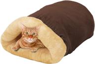 🐈 goopaws 4-in-1 self-warming burrow cat bed - pet hideaway sleeping cuddle cave logo