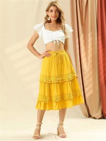 img 2 attached to Allegra Womens Ruffle Tiered Summer