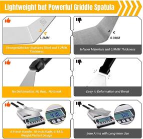 img 2 attached to 🔥 Ultimate Griddle Accessories Set for Blackstone, Camp Chef & More - Metal Spatula, Scraper & Cleaning Kit - Ideal Outdoor, Hibachi & Teppanyaki Grilling Tools
