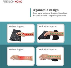 img 1 attached to 🌟 Enhance Your Workspace Comfort with French Koko Keyboard and Mouse Wrist Rest Support - Ergonomic Gel Memory Foam Arm Wrist Pad for Home, Office, School, Laptop - Celestial Vision