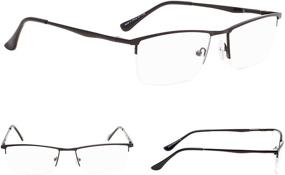 img 3 attached to Gr8sight Spring Hinge Half-Rim Reading Glasses 3-Pack for Women and Men