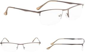 img 1 attached to Gr8sight Spring Hinge Half-Rim Reading Glasses 3-Pack for Women and Men