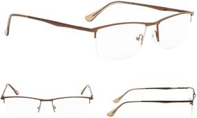 img 2 attached to Gr8sight Spring Hinge Half-Rim Reading Glasses 3-Pack for Women and Men