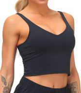 🏋️ dragon fit longline padded sports bra for women: yoga crop tank tops for fitness, workout, and running logo