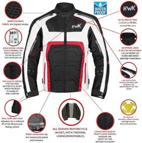 img 2 attached to Textile Motorcycle Jacket For Men Dualsport Enduro Motorbike Biker Riding Jacket Breathable CE ARMORED WATERPROOF (Red