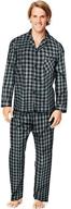 hanes men`s woven pajamas tartan logo