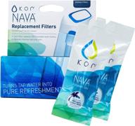 💧 enhance hydration with kor nava water bottle replacement filters, 2-pack logo