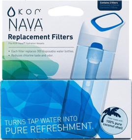 img 1 attached to 💧 Enhance Hydration with KOR Nava Water Bottle Replacement Filters, 2-Pack