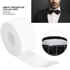 img 2 attached to 👔 Stay Dry and Stain-Free: Self-Adhesive Collar Protector Sweat Pads for Disposable Shirt Neck Liner