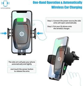 img 1 attached to 🚗 WizGear Telescopic Arm Air Vent Wireless Car Charging Mount - Qi 10W 7.5W 5W Fast Charging Smartphone Holder for iPhone Xs Max XR 8 Samsung S10 S9 (New Full Automatic Arms)