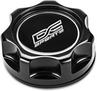 🔧 high-performance machined anodized black aluminum oil filler cap by dc sports oc101bk for honda, nissan, and suzuki models logo