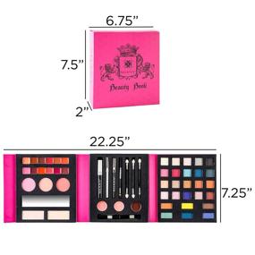 img 1 attached to 💄 SHANY Beauty Book Makeup Kit - Ultimate Travel Makeup Set - 35 Color Eye shadow, Brow, Blush, Powder Palette,10 Lip Shades, Eyeliner & Mirror - Holiday Makeup Gift Set