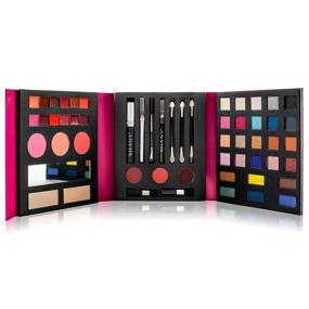 img 3 attached to 💄 SHANY Beauty Book Makeup Kit - Ultimate Travel Makeup Set - 35 Color Eye shadow, Brow, Blush, Powder Palette,10 Lip Shades, Eyeliner & Mirror - Holiday Makeup Gift Set
