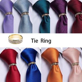 img 1 attached to DiBanGu Men's Necktie Set with Pocket Square and Cufflinks - Ideal Accessories for Ties, Cummerbunds & Pocket Squares