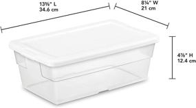 img 3 attached to 📦 Sterilite 6 Quart/5.7 Liter Storage Box (Pack of 2) - White Lid, Clear Base