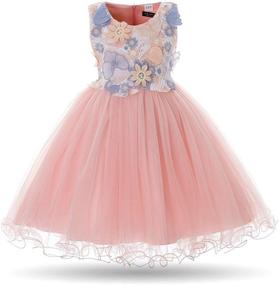 img 4 attached to CIELARKO Свадебные платья с цветочными жемчужинами для детской одежды